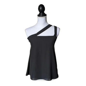 Amanda Uprichard Black Cross Strap Strappy Sleeveless Top Size P XS Minimalist